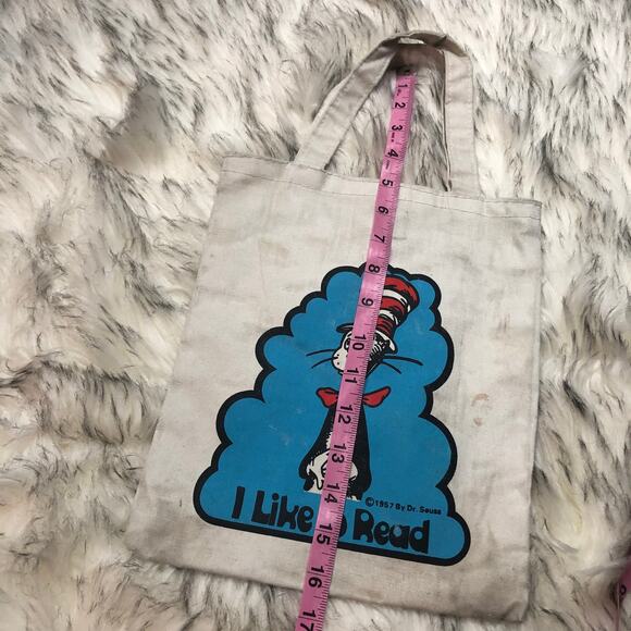 Vintage Dr. Seuss Cat in the Hat I Like To Read Mini Tote Bag - Picture 12 of 13